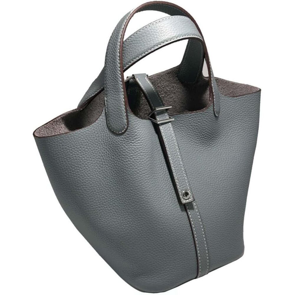 Chic Textured Drawstring Tote Bag - Lightweight G… - image 1